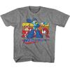 Mega Man Multi Color Rectangles Gaming  Children's T-shirt