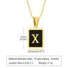 Letter Initial Pendant Necklace Women Stainless Steel Jewelry Alphabet Collar Birthday Party Mom Girlfriend Valentine's Day Gift