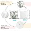 1 Pc Easter Day Cushion Cover Retro Bunny Pillow Cover Easter Rabbit Pillowcase Home Decorative Throw Pillow Case 45X45Cm