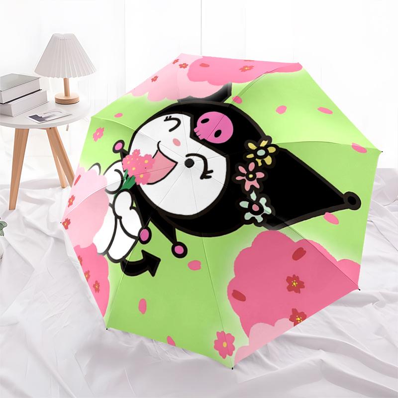 

1pc Cherry Blossom Festival Umbrella - Automatic Opening/Closing with Foldable Design, Iron Frame for Outdoor Use, Perfect Gift for Fans and Travelers
