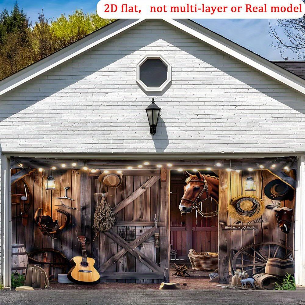1Pcs Horse Barn Ranch Scene Garage Decoration Background Country Backdrop Decorations For Photo Studio Photo Booth Party