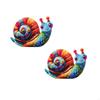 2xLovely Detailed Snail Wall Art Perfect For Home Restaurant Or Shop Decoration