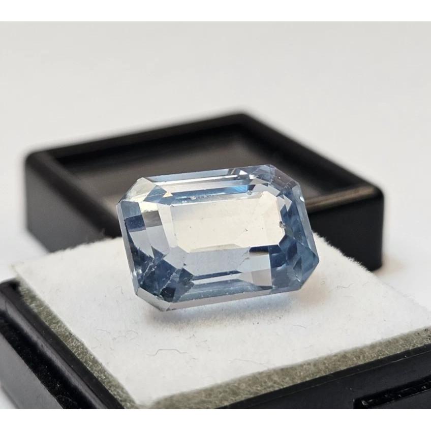 Aquamarine Blue Color Emerald Cut 15-16 Ct Stunning Certified Loose Gemstone
