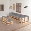 Day and Night - Day and Night Garden Furniture 8 Pieces and Cushions Solid Pine Wood