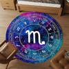 1pc Zodiac Scorpio Round Chair Mat Area Rug - Non-Slip, Floor Mat for Office, Bedroom, and Indoor Decor C1125398