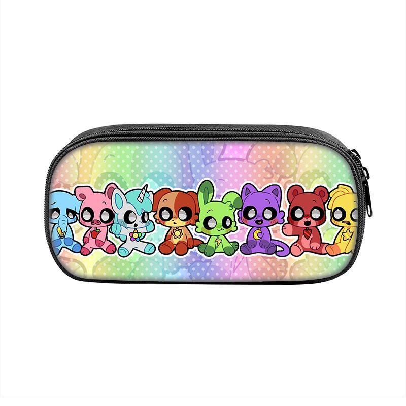 Smiling Critters Cartoon Pencil Case Nylon Kids School Supplies Storage For Children