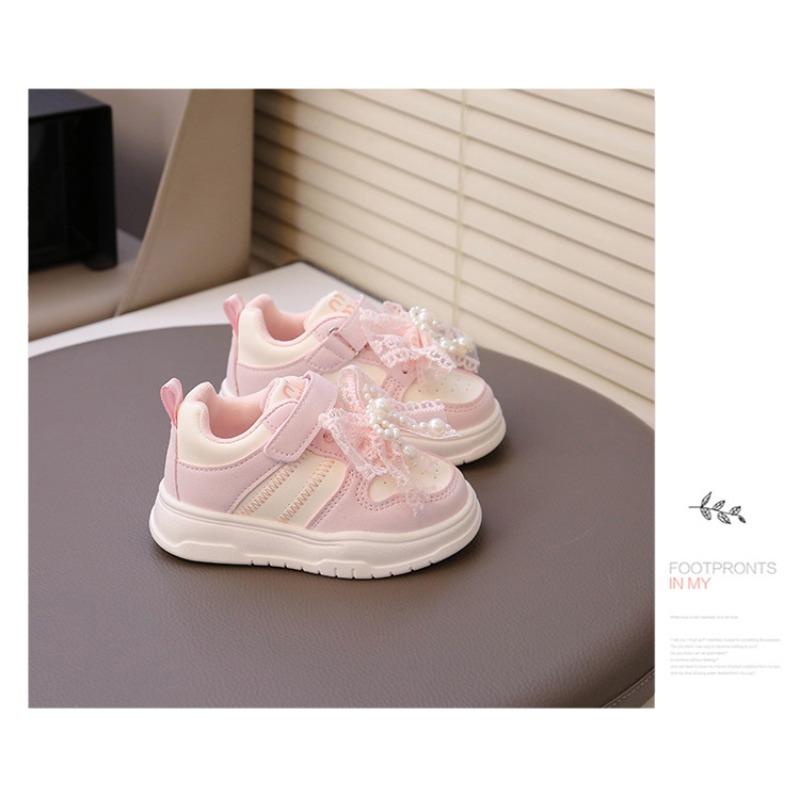 Spring and Autumn New Children's Shoes Non-slip Soft Sole Lightweight Baby Shoes Girls Princess Bow Versatile Sneakers