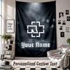 Wall Hanging Tapestry With Custom Name & Text, Rammstein Decorative Tapestry For Bedroom