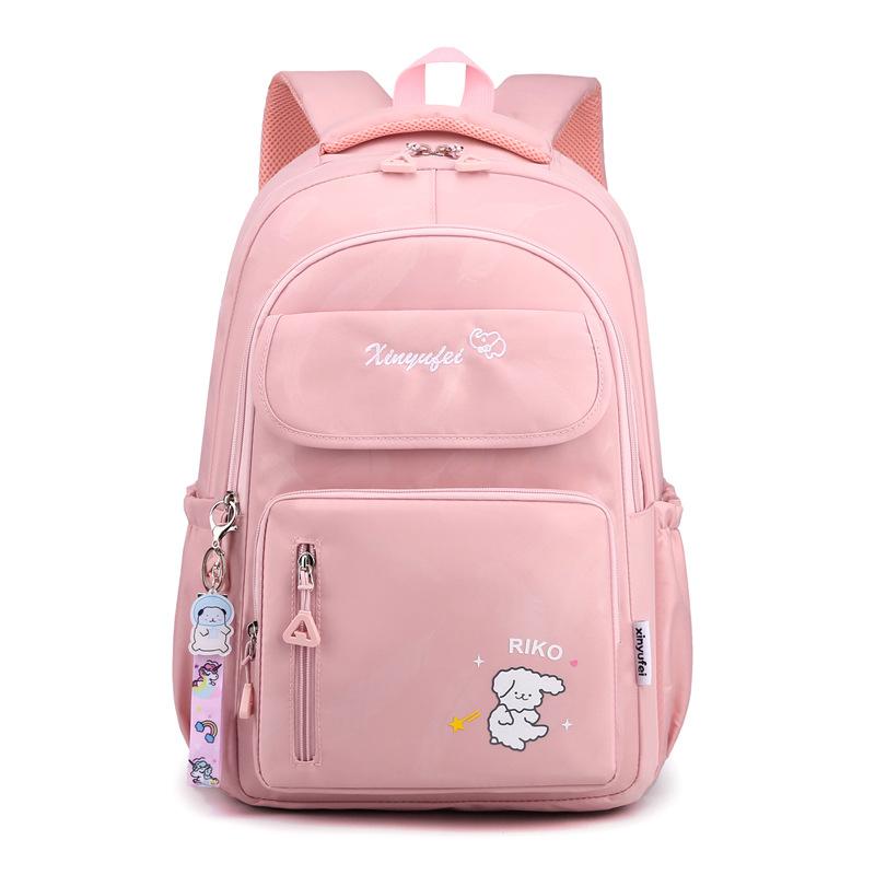 

Новый рюкзак для начальной школы, легкий повседневный рюкзак для мальчиков и девочек, простой рюкзак для женщин розовый