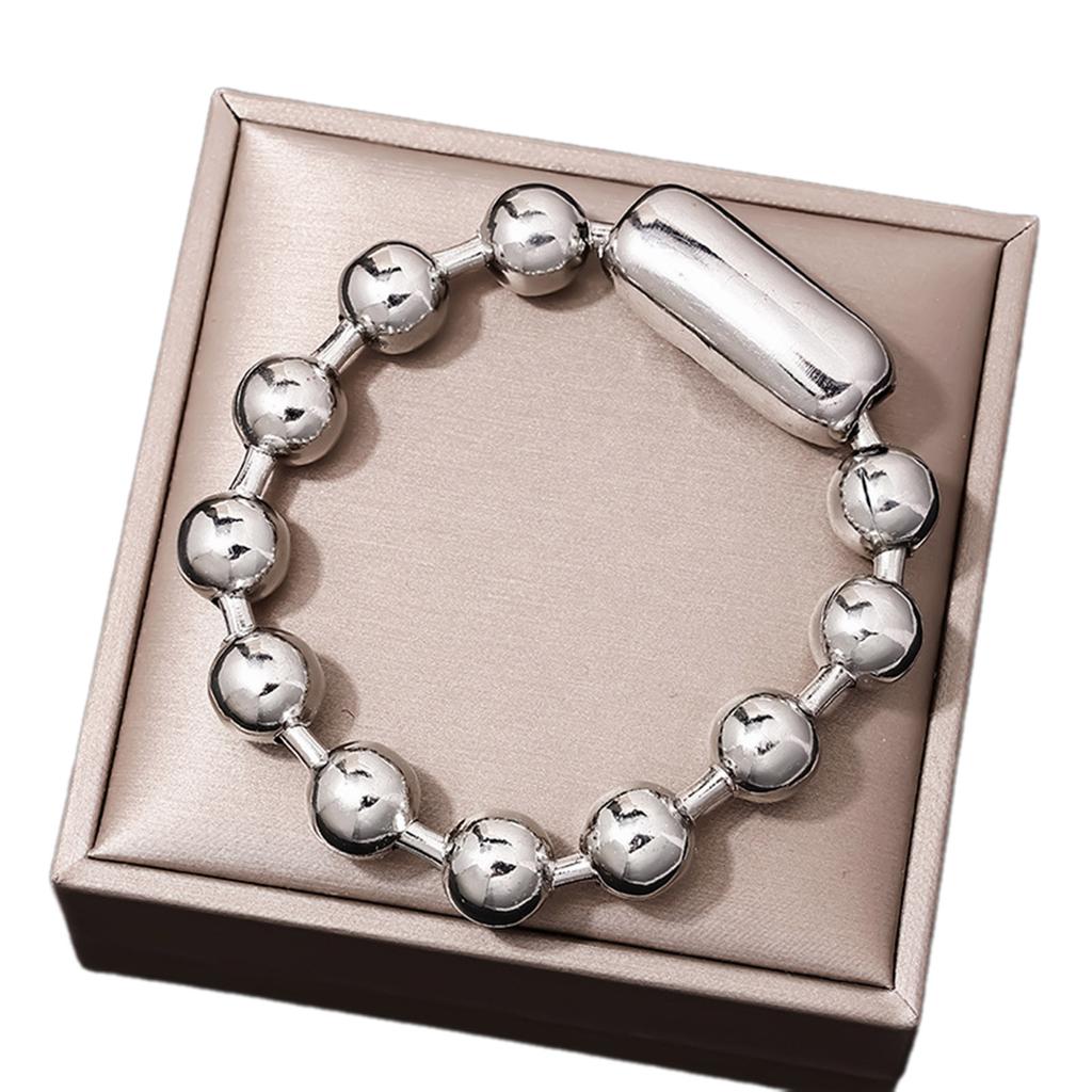 Fashionable Hip Hop Style Beads Bracelet for Men Christmas Valentine Gift Vintage Bead Ball Bracelet