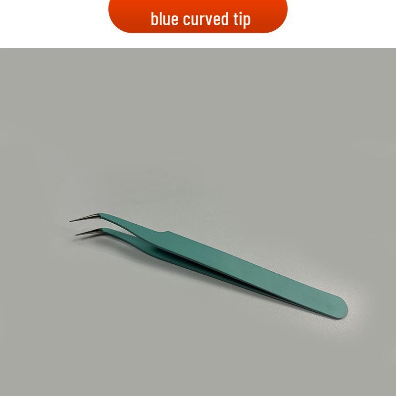 Precision Anti-static Stainless Steel Tweezers Set: Straight Tip, Bent Tip, Thickened, Pointed Tip, Bird's Nest Beauty Tweezers.