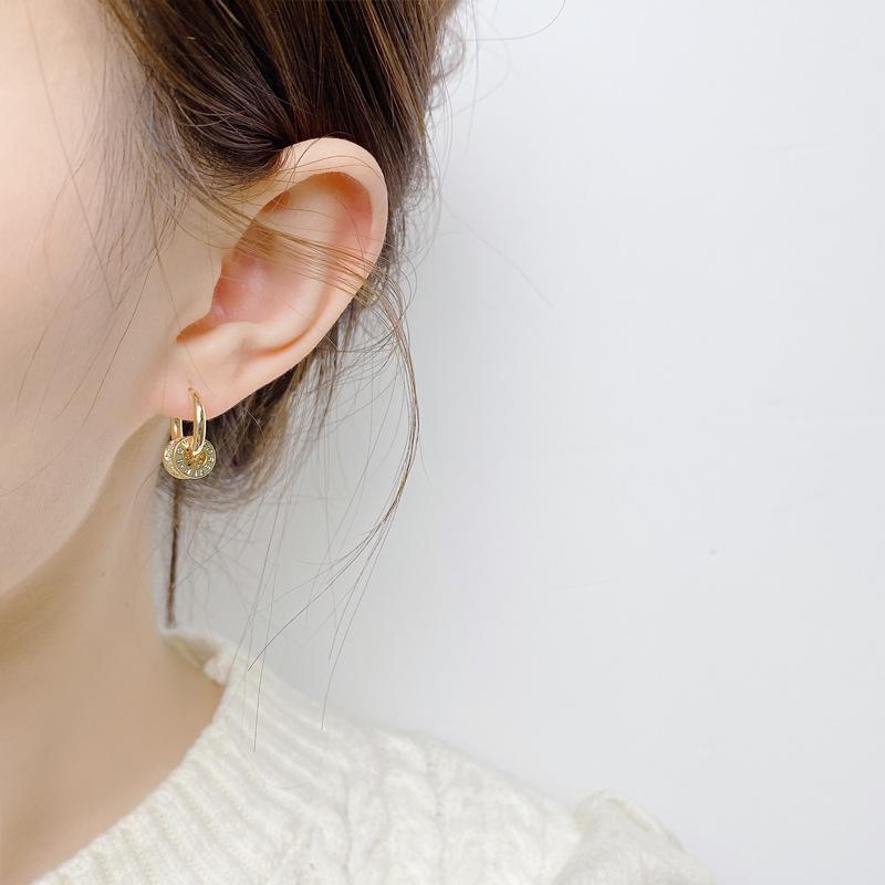 Ear Buckle Popular Jewelry Temperament Earrings Female A Two Wear Zirconia Earrings Commuter Wind Round Face Thin Ear Buckle Jewelry Trends
