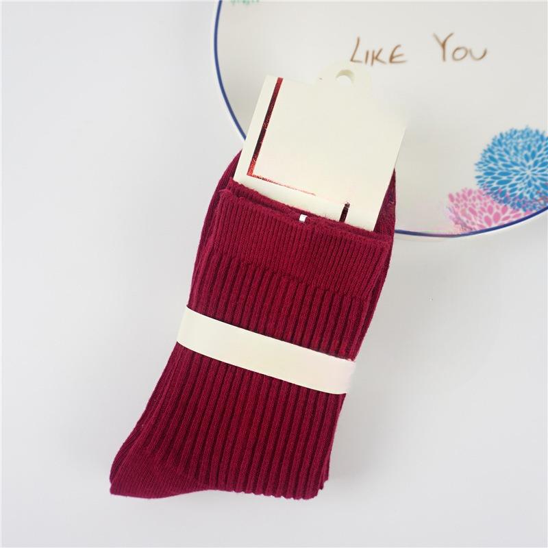 Ladies Spring and Autumn Leisure Colored Candy Color Cotton Socks