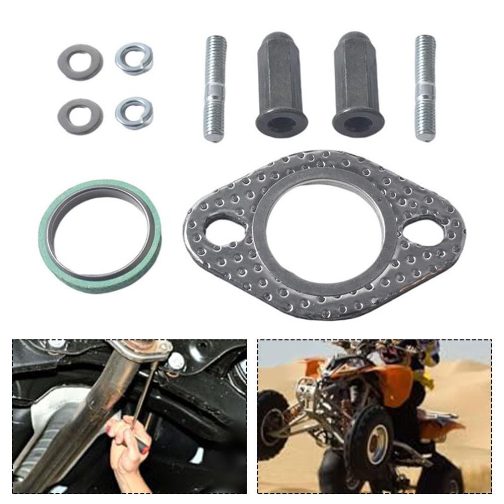 For GY6 Engine Exhaust Pipe Screw Kit with Gasket and Nut for Scooters
