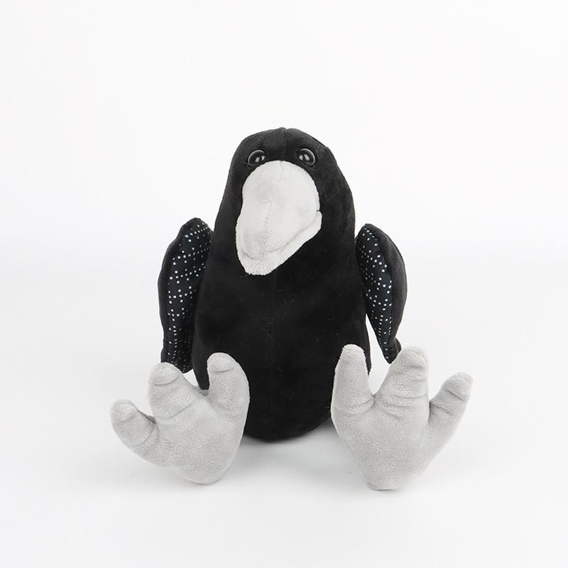 Black Crow Plush Birdie Toys Cartoon Stuffed Doll Decoration Kids 28cm Gift