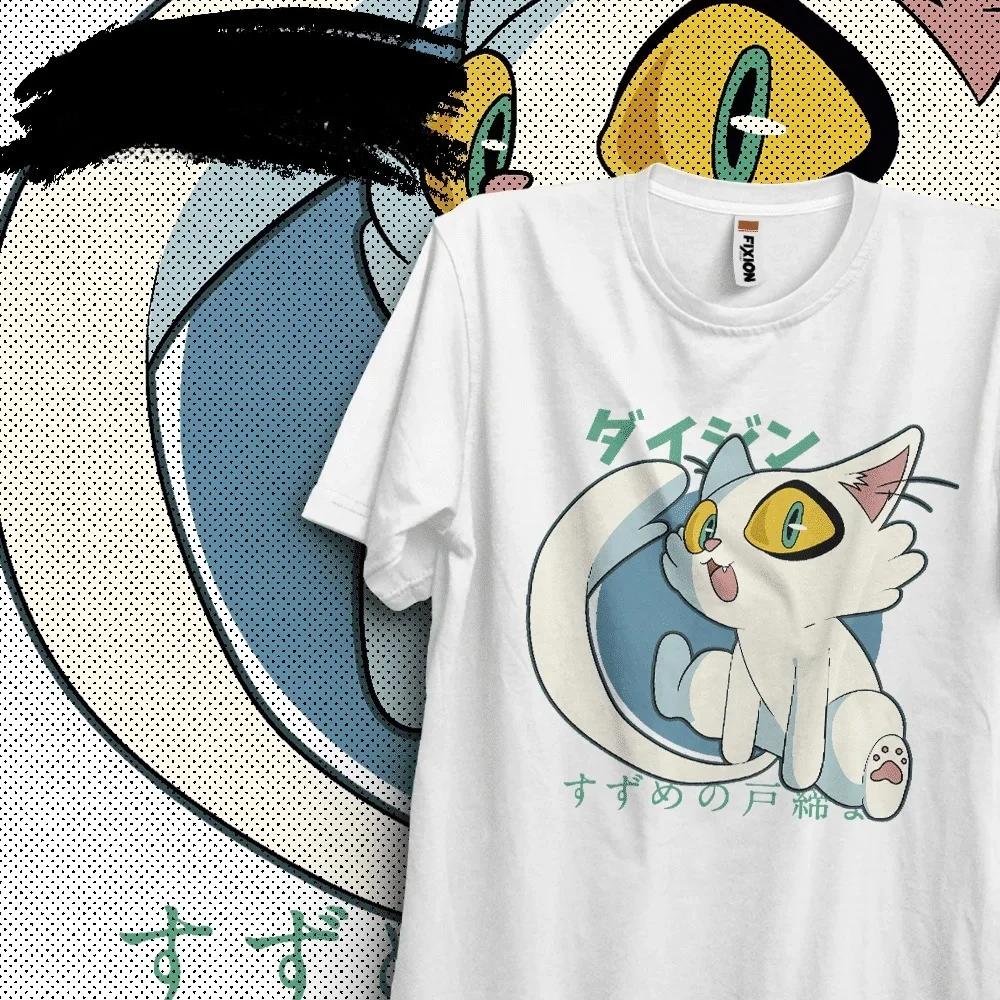 T-shirt for Anime Suzume – Gato Manga Tee Streetwear Anime Tshirt Men Harajuku S Vintage T Shir