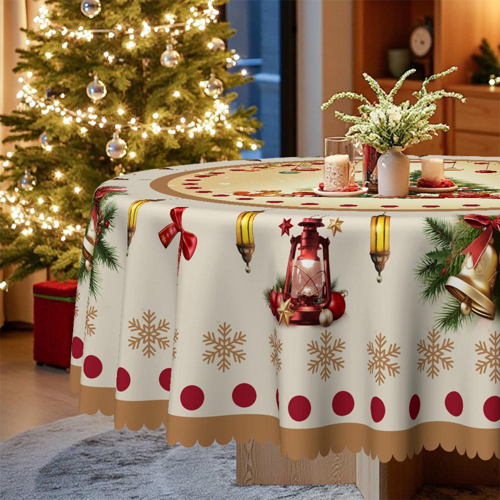 Christmas Atmosphere Tablecloth, European Retro Rectangular Dining Table Cloth, Coffee Table Tablecloth, Dining Table Decorative Cloth Christmas
