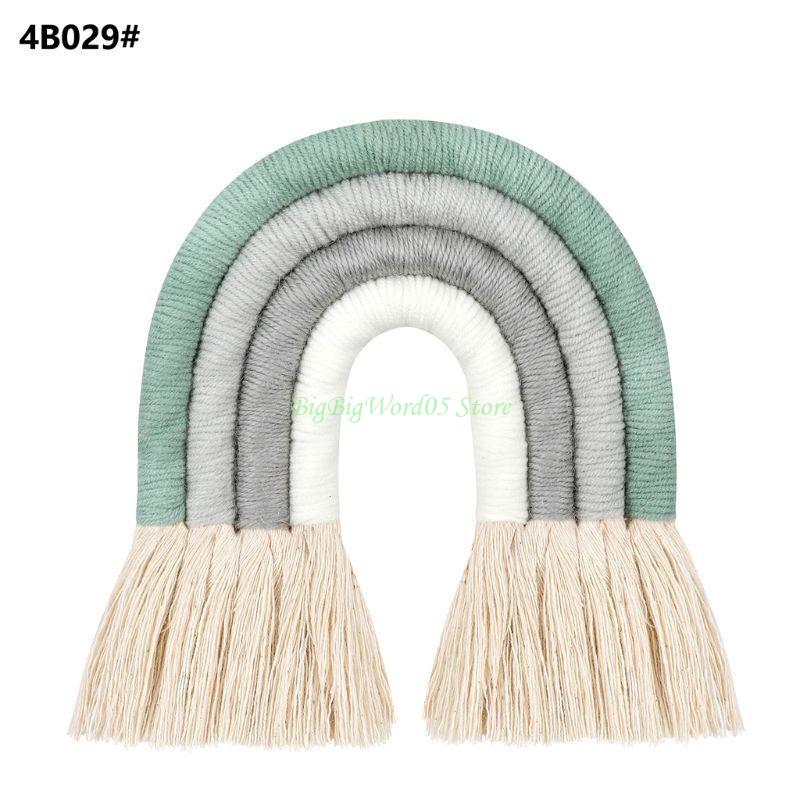 24TE Rainbow Macrame Wall Hanging for Kids Room and Home Decor Wedding Vase Ornament