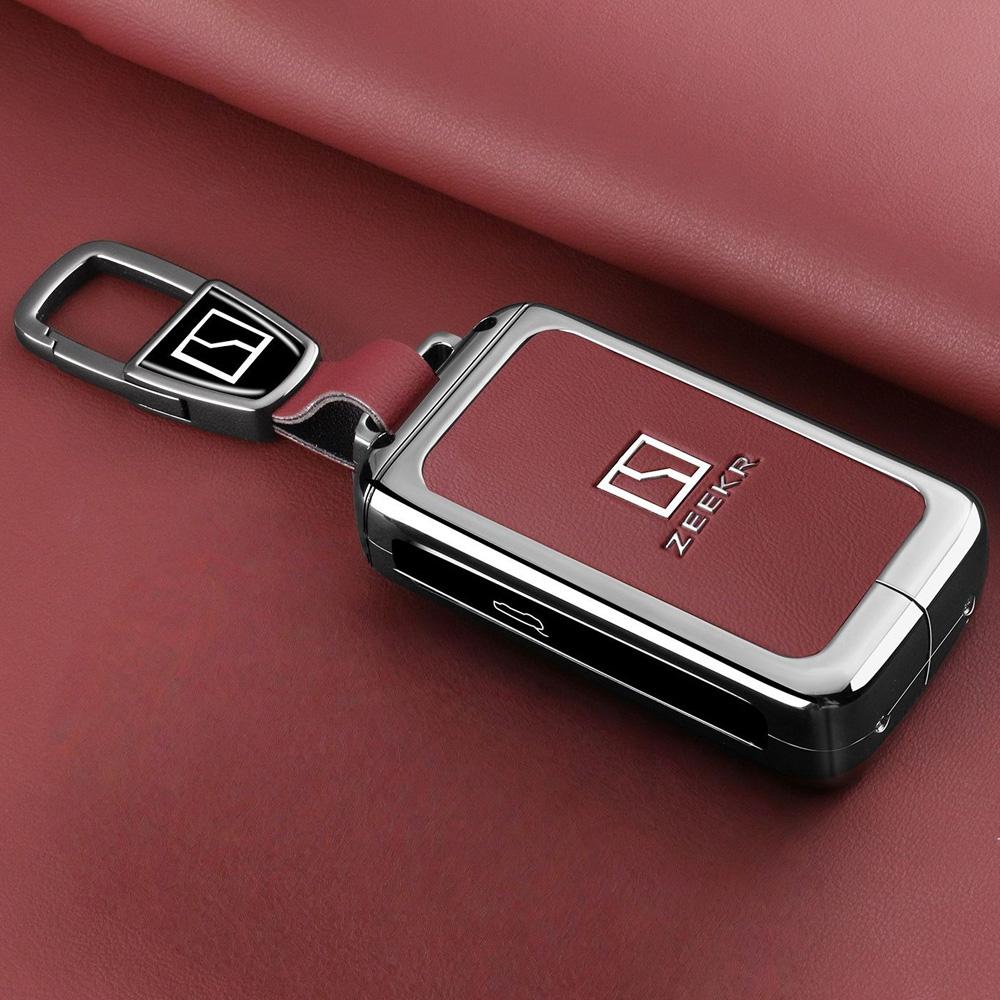 Zinc Alloy Car Key Case Fob For Zeekr 001 01 Keychain Remote Protection Cover Bag Shell Housing Holder Accessories