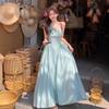 French Niche Beautiful Temperament Suspender Dress Fairy Summer Feeling Seaside Vacation Waist Thin Beach Dress