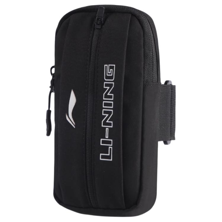 Li Ning Borsa a Spalla Sportiva Impermeabile Traspirante Leggera Comoda per Bambini Borsa per Cellulare Borse per Bambini Classico-Nero YBDU007-3