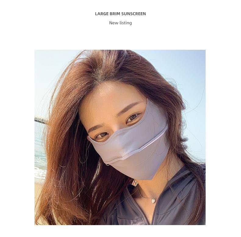 Damen UV-Schutz Eisseide Gesichtsmaske - Atmungsaktiv, Leicht, Sonnenschutz für Radfahren & Autofahren