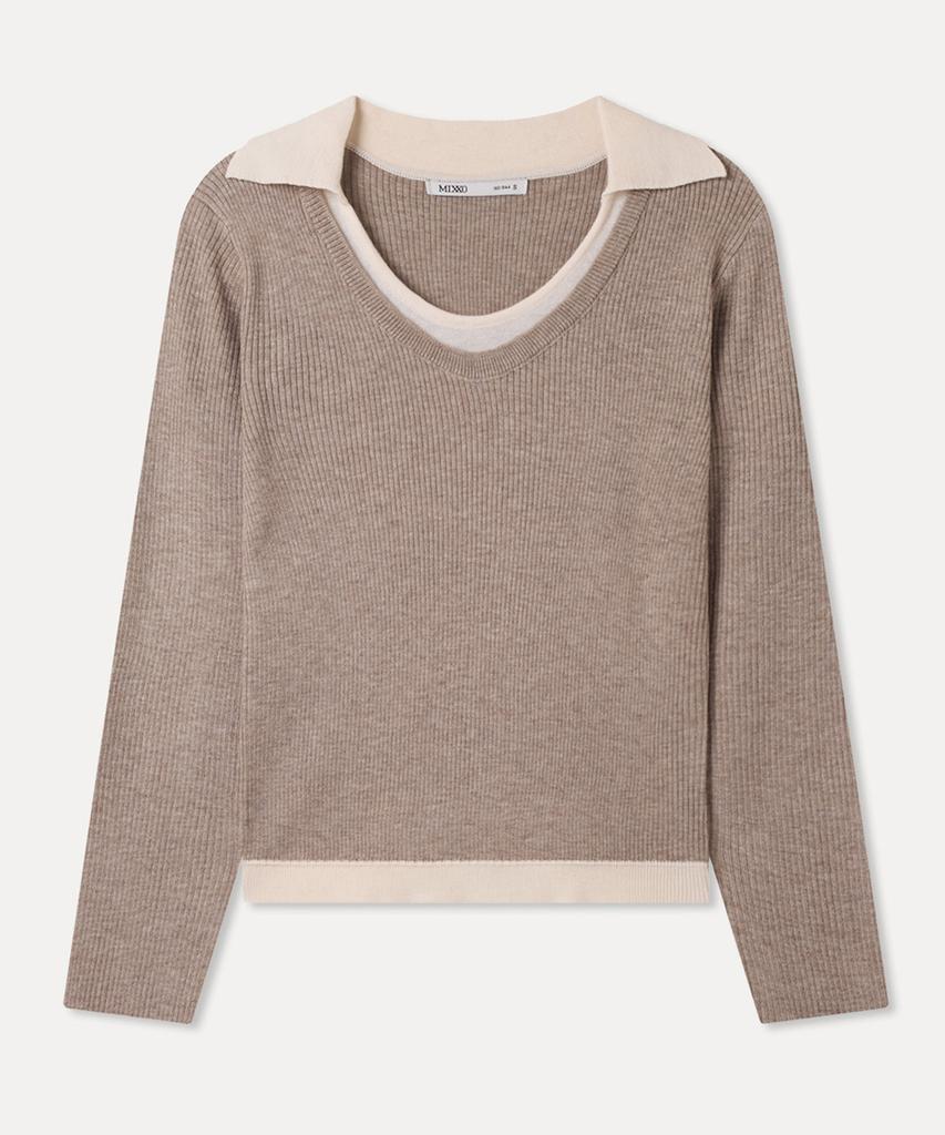MIXXO Collared Layered Pullover_Miwkag426T