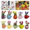 Funny Mini Plant Magnets Mini Ceramic Vase Fridge Magnets Tiny 3D Plant Vase for Home Kitchen Office School Locker Whiteboard