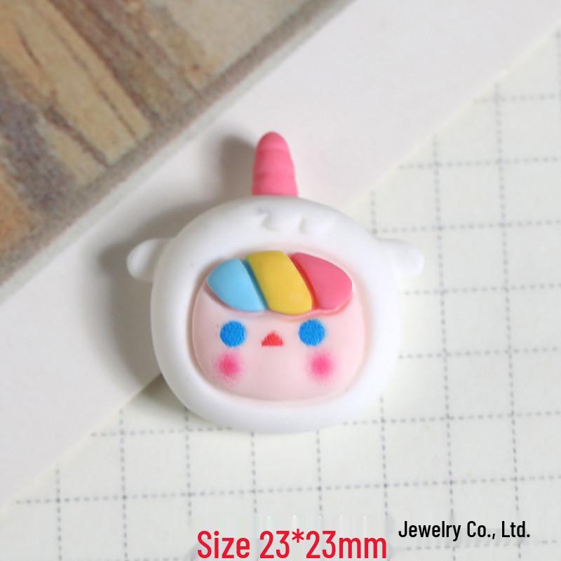 Cartoon Head DIY Resin Accessories: Phone Case, Hair Clip, Cup Decor & Fridge Magnets