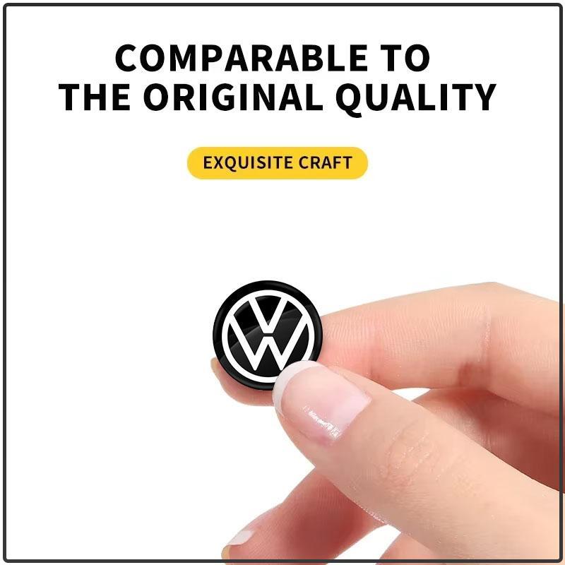 5/10 stk 14mm Bilnøkkel Emblemklistremerker Auto Kontrollnøkkel Logo Tilbehør For Volkswagen Golf-7 4 5 6 CC T-ROC Sharan Passat B5 6 7 Polos Tiguan R Line