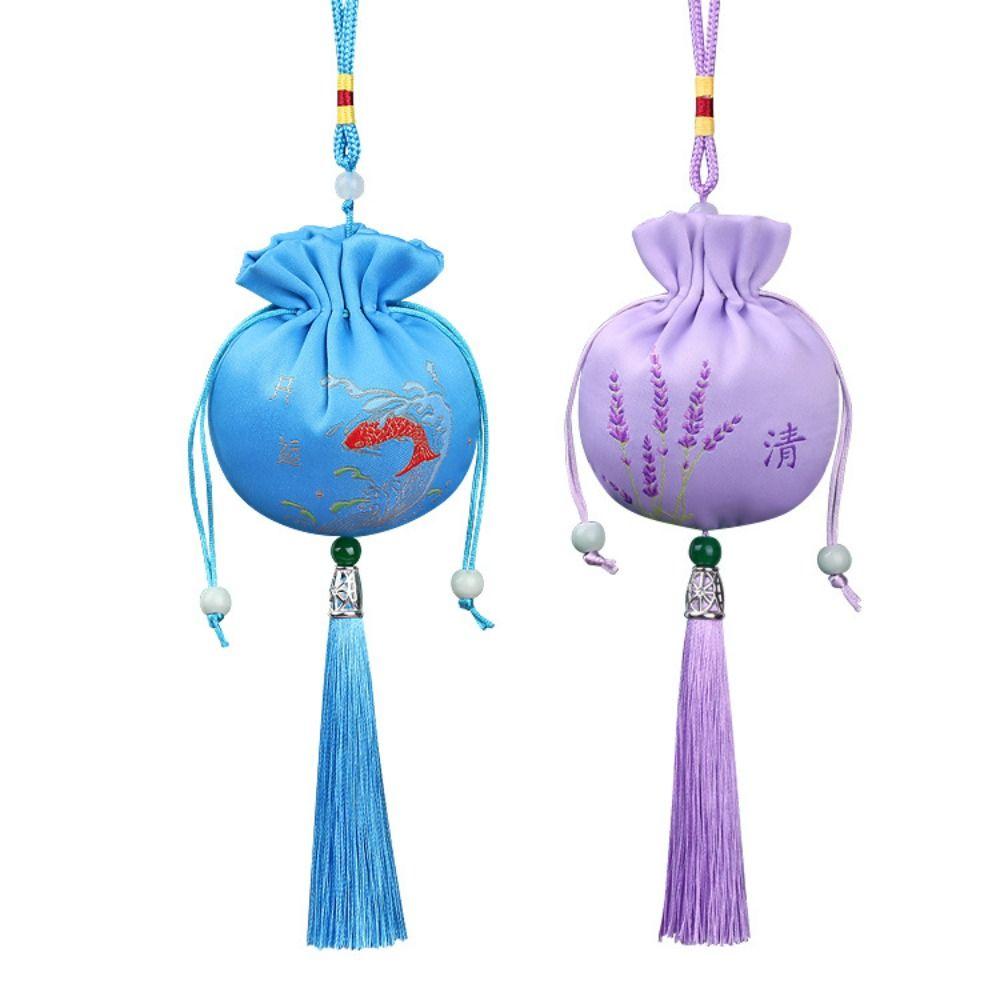 Bird Canvas Ethnic Flower Handbag Letter Jewelry Packing Bag  Hanfu Decoration