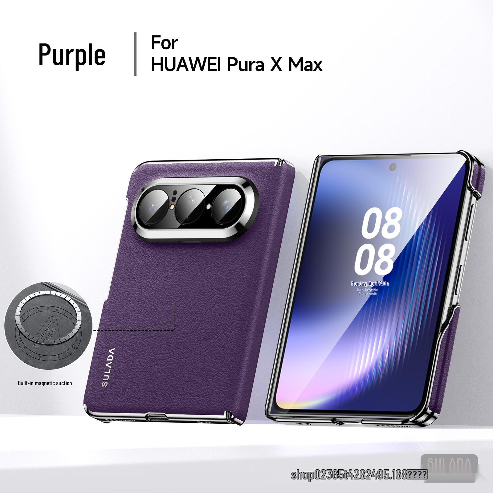 

Huawei Pura X Max Trendy Change Foldable Phone Case - Upgraded Double-Axis Drop-Proof Protection. Pura X Max фіолетовий