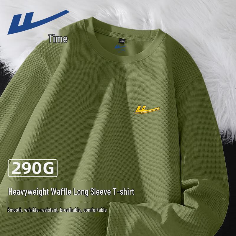 Warrior Men's Casual Waffle Knit Long Sleeve T-Shirt