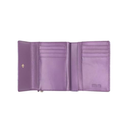 ANNA SUI Rose Heart Clasp Bifold Wallet [New Color] Women's Wallet with Bill Compartment and Card Slots, Large Capacity, Clasp Closure, 317985, Purple