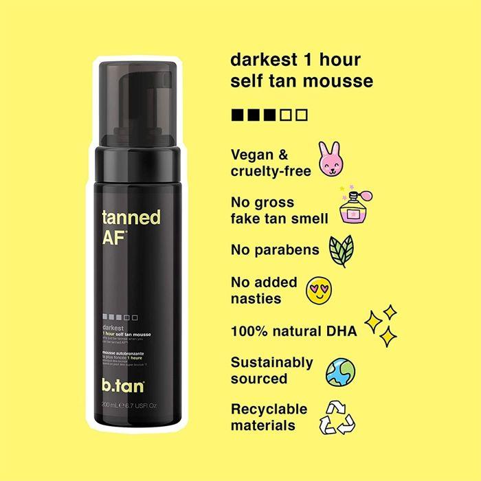 Mousse autobronzante - tanned af