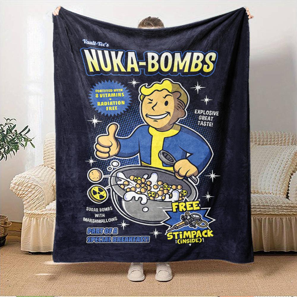 1pc Vault-Tec,Nuka-Bombs,StimpakTheme Digital Printed Flannel Blanket, Super Soft Plush Fleece Bed Cover, Multi-Function Four Seasons Hypoal 150x180cm