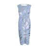 Women's Fashion Casual Sleeveless Round Neck Floral Elegant Temperament Dress