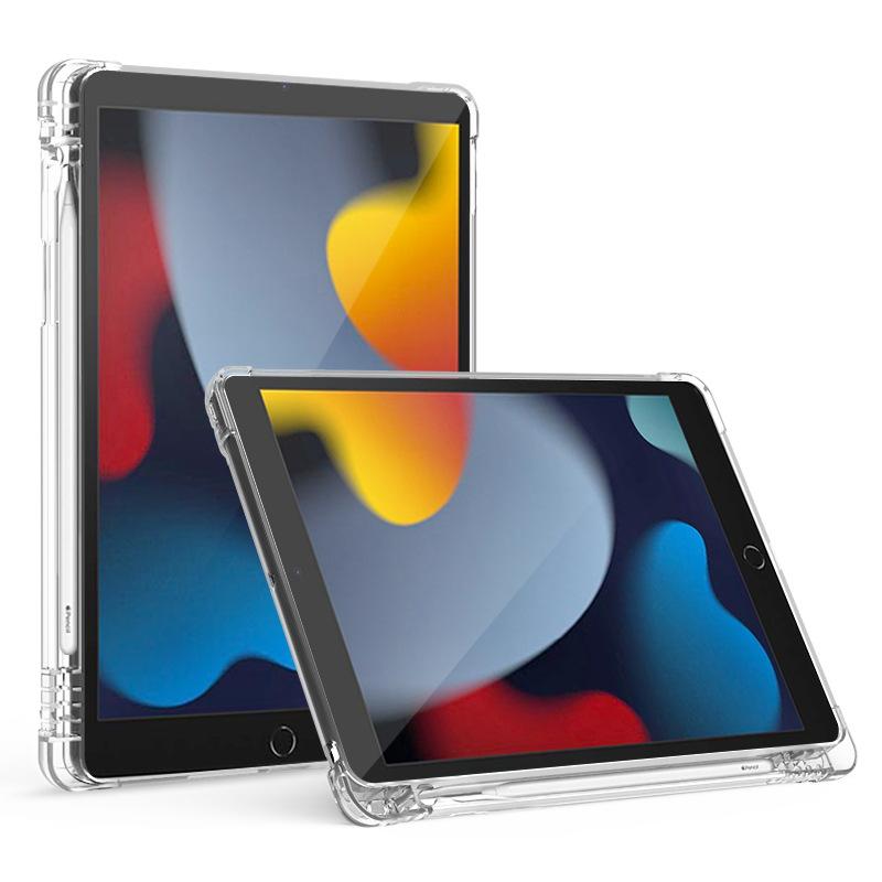 Applicable to ipad10.2 protective case, tablet protective case 9.7 inch four-corner airbag anti-drop case, transparent soft case