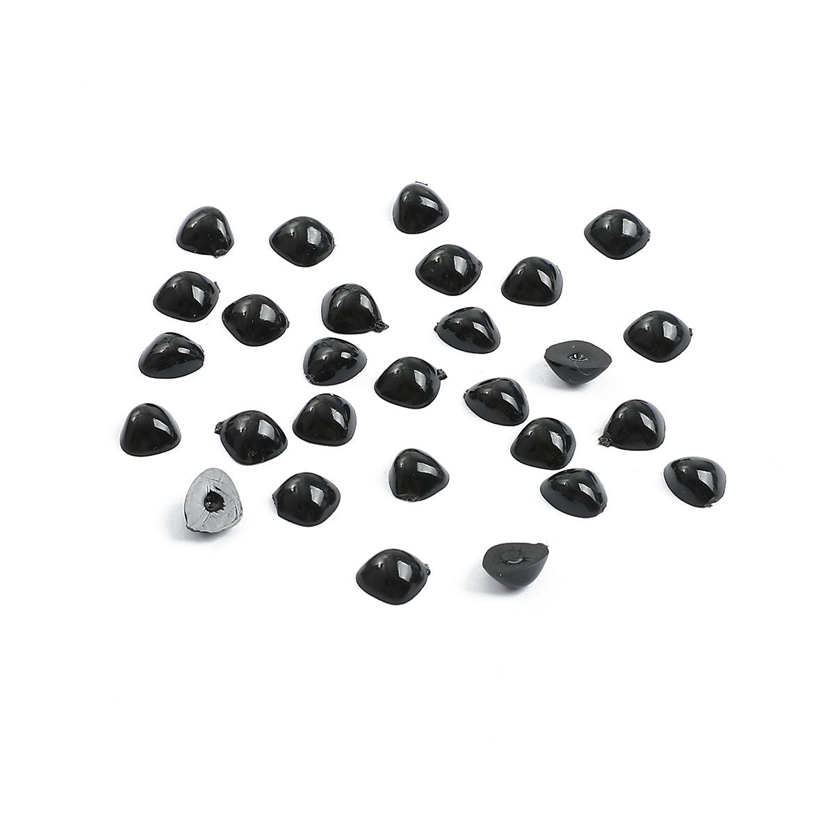 

20-100 шт./пакет, черные акриловые безопасные глаза, овальные бусины с плоской спинкой для куклы-медведя, кукольного животного, поделки своими руками, детские игрушки, аксессуары для глаз 6x8mm 300pcs чёрный