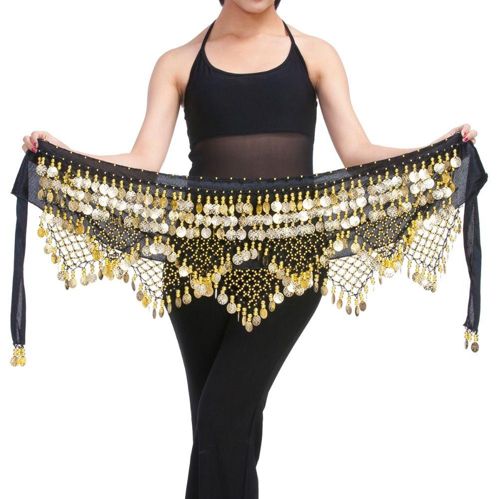 Fashion Velvet Belly Dance Hip Scarf Sequins Luxury Belly Dance Waist Wrap Dance Waist Chain Women Show Costumes