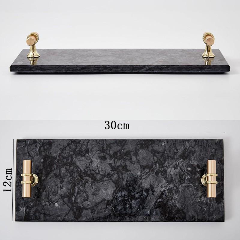 Natürliches Marmor Tablett Schmuck Aufbewahrung Heim Dekoration Badezimmer Kosmetik Display Minimalistischer Nordischer Stil