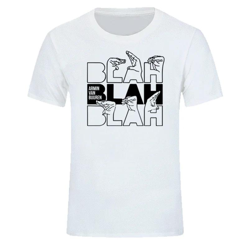 Abbigliamento Armn Van Buuren Blah T Shirt Fan di Musica Trance Fresca Casual T Shirt DJ Manica Corta Tee Abbigliamento Uomo Magliette