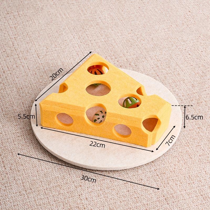 Interactive Cat Puzzle Plaything Puzzle Felt Box For Indoor Cats Kitten Mental Training Tools Hide And Seek Cat Agility Toys