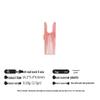 Multicolor Anti-Nail Plastic Arrow Nock with Inner Insert and Outer Wrap, Various Specifications Available.