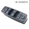 Car Interior Window Lift Panel 2518200110 for Routine Repair, Black Door Control Piece with Four Lift Buttons, Mirror Adjust Pad and Lock Key Layout