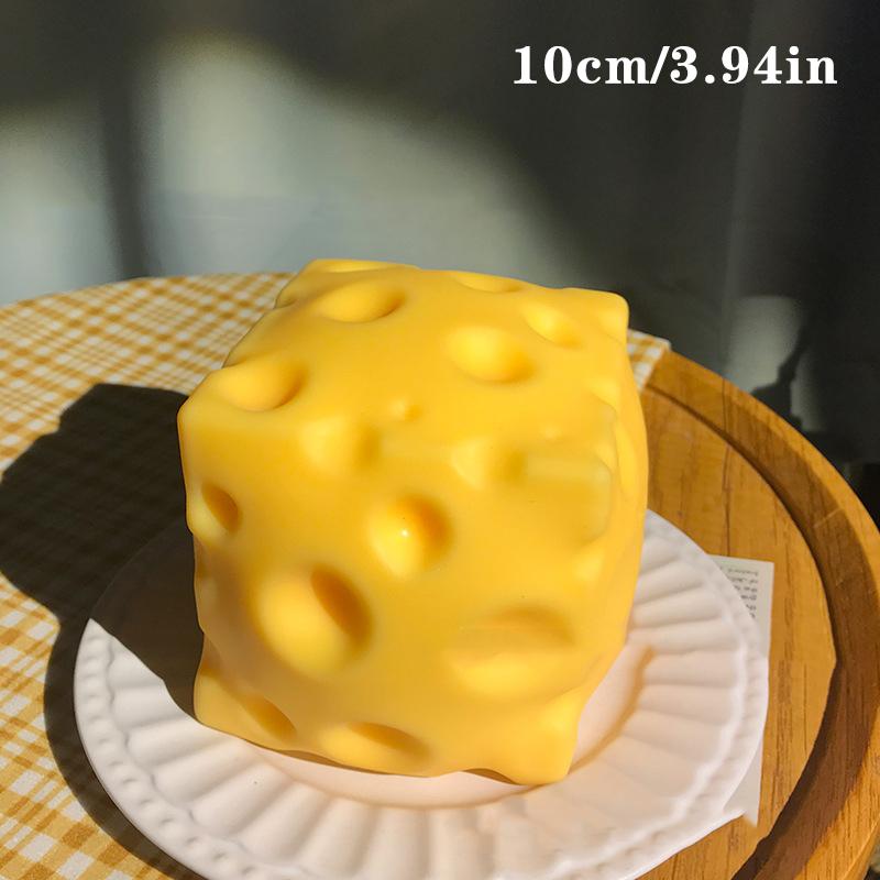 Jumbo Cheese Cube Stress Squishy Object Large Size Slow Rebound Stress Relief Fidget For Asmr Sensory Anti-Stress Anxiety Relief
