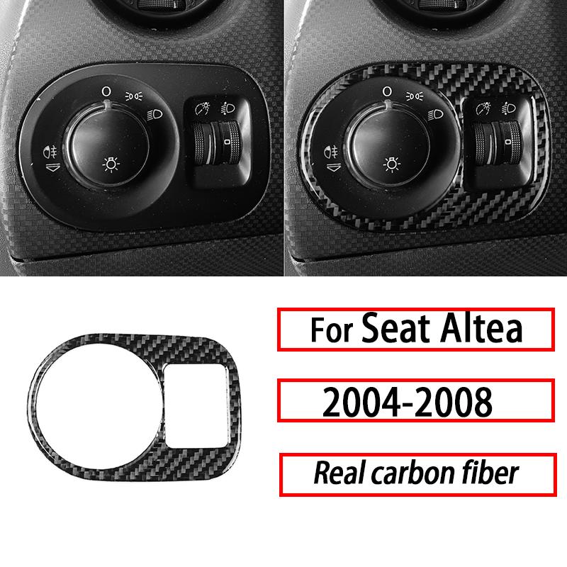 Pro Seat Altea 2004-2008 Díly do auta z uhlíkových vláken Středová konzola Větrací mřížky Panel CD Panel rychloměru Kliky dveří Dekorativní samolepky