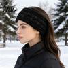 Warm Ear Protection for Winter Headbands Women, Thickened Knitted Warmers, Cold Warmer Headband Weather Fleece Lined Hairband Outdoor Running