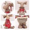 1pcs Christmas Elk Decorations Retractable Large Standing Reindeer Plush Doll Toys  Christmas Tree Decor Table Ornament