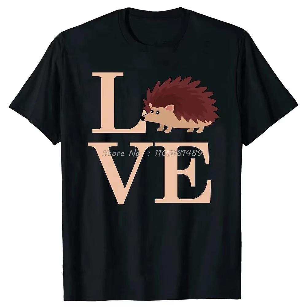 Retro Hedgehog Lover Tshirt Funny Animal Cool Lover Gift Normal Fitness Shirt T-Shirts Designer Short Sleeve Men Clothing